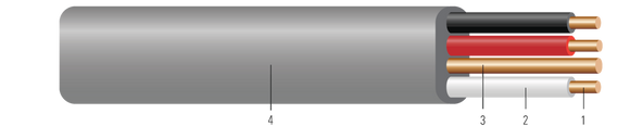Southwire 14-2 CU UF-B with GroundD