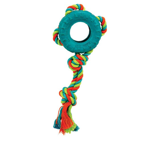 Boss Pet Chomper Tredz Rope Rubber Tire Tug
