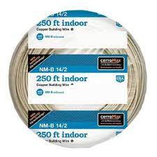 Marmon Home Improvement 25-Feet 14/2 NM-B Solid with Ground Wire, White