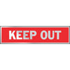 Hy-Ko Brushed Aluminum Sign, Keep Out