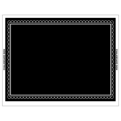 Hy-Ko English Black Blank Chalkboard Sign 14 in. H X 18 in. W