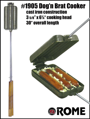 Rome Industries Dog n' Brat/Cornbread Cooker - Cast Iron