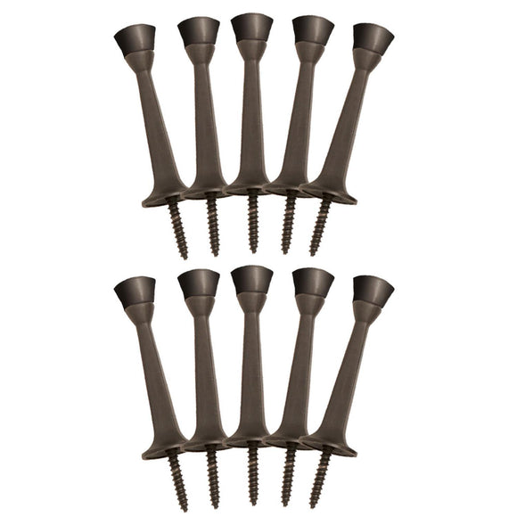 Design House Rigid Cast Oil-Rubbed Bronze Door Stop, 10-Pack 3 Inch