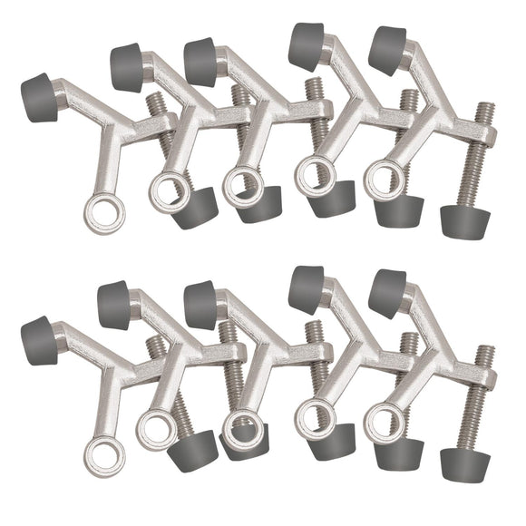Design House Satin Nickel Standard Hinge Pin Door Stop, 10-Pack 2-1/8 in. x 1-3/4 in.