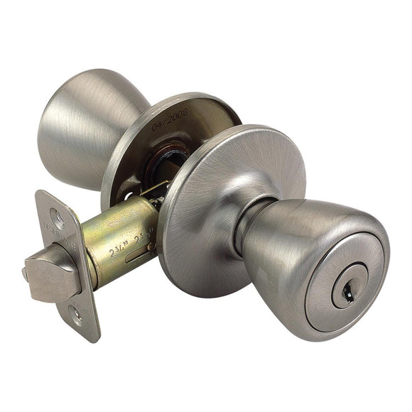 Design House  Tulip Keyed Entry Door Knob in Satin Nickel