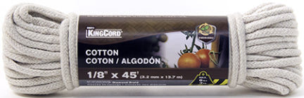 COTTON DIAMON BRAID 1/8 IN X 45 FT NAT