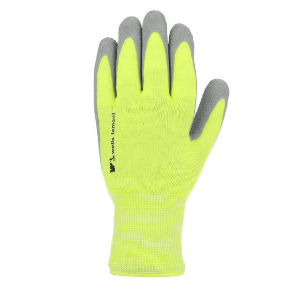 GLOVES HI VIZ LATEX COATED KNIT M