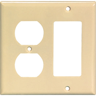 WHT GFCI   DUPLEX COVER PLATE