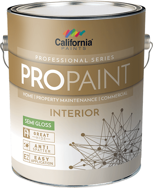 California Products ProPaint Interior Paint Semi Gloss Superhide White 1 Gallon