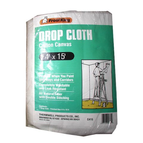 Frost King Absorbent Paper and Plastic Drop Cloth 4 Feet X 10 Feet