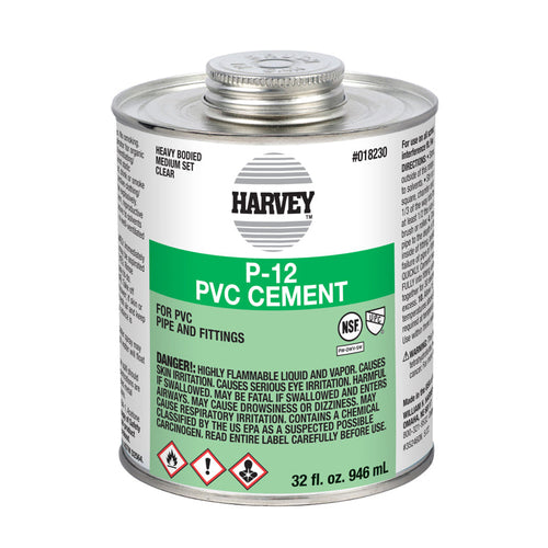 Harvey 32 oz. P-12 PVC Heavy Body Clear Cement