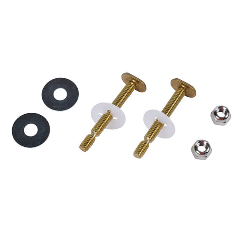 Harvey™ 1/4 in. X 2 1/4 in. Brass EZ Snap Toilet Bolt Set with Brass Bolts - Hanging Bag