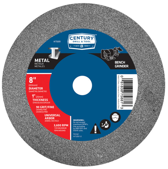 Century Drill And Tool Bench Grinding Wheel 8″ 90 Grit