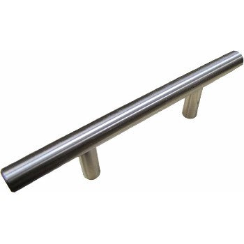 Hardware House 146029 Round Bar Pull, Satin Nickel Finish ~ 3