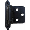 Hardware House 146364 Self Closing Flush/Overlay Hinge, Black