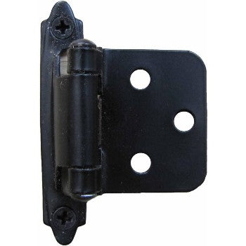 Hardware House 146364 Self Closing Flush/Overlay Hinge, Black