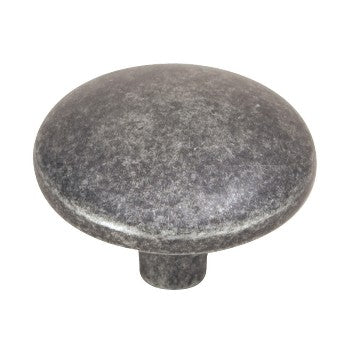 Hardware House 599506 Round Cabinet Knob, Antique Pewter 1 1/4 inch