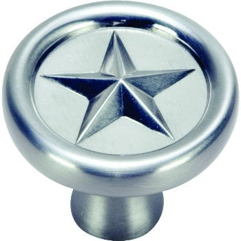 Hardware House 644245 Texas Star Cabinet Knob, Satin Nickel