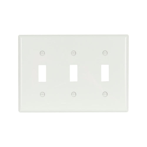 Cooper Wiring Devices Standard Switch Plate - 3-Gang - White