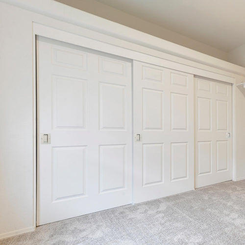 Design House 2-Pack Rectangular Pocket Door Passage is Finished in Satin Nickel