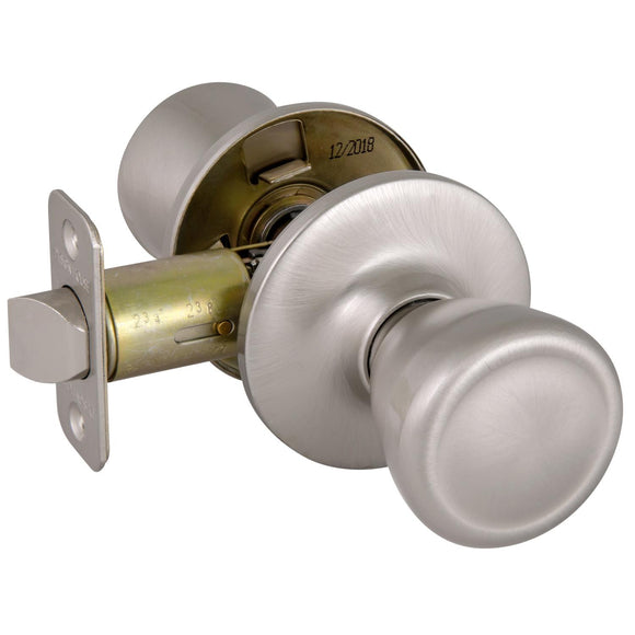 Design House Tulip 2-Way Latch Passage Door Knob in Satin Nickel