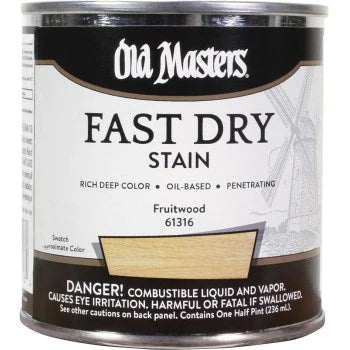 Old Masters 61316 Fast Dry Stain, Fruitwood ~ 1/2 pint