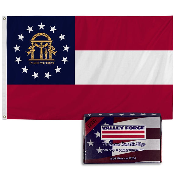 Valley Forge Spectramax Nylon Georgia Flag