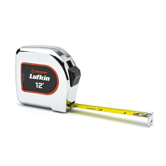 Crescent Chrome Case Yellow Clad Tape Measure