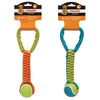 Boss PetEdge Chomper Braided Nylon Tennis Ball Tugs Dog Toy