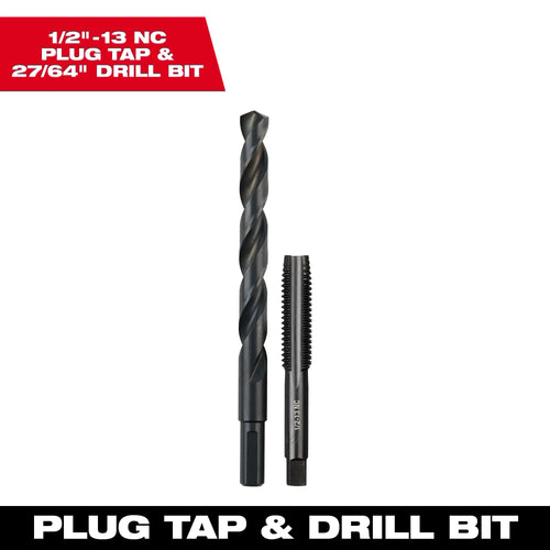 Milwaukee Straight Flute Plug Tap & Drill Bit