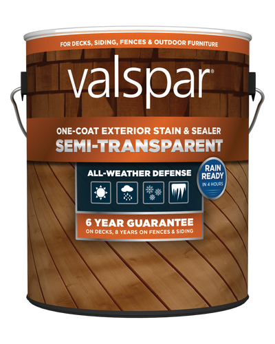 Valspar® One-Coat Semi-Transparent Stain & Sealer