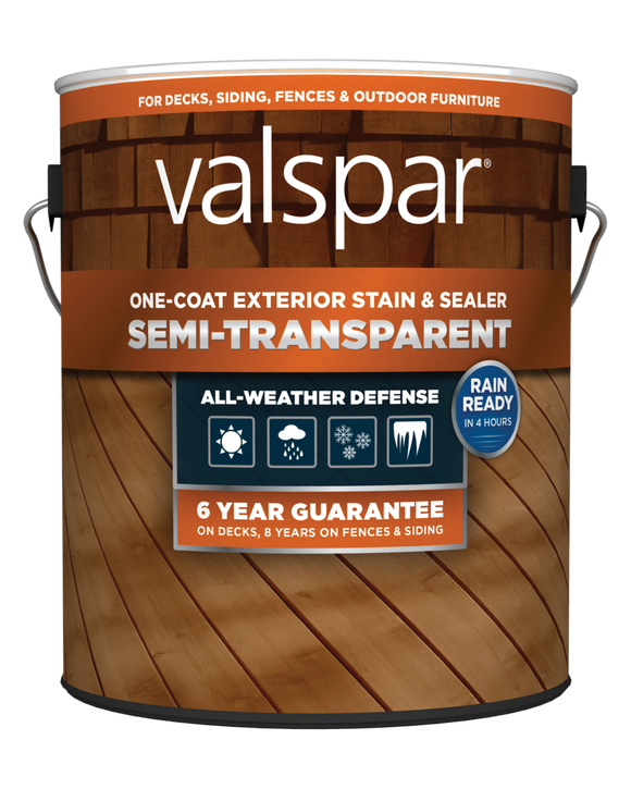Valspar® One-Coat Semi-Transparent Stain & Sealer