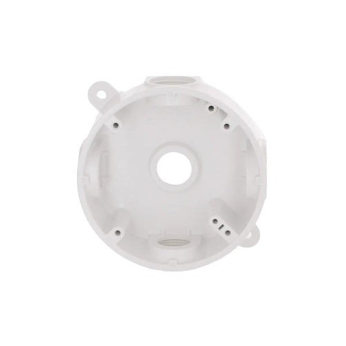 Hubbell Round Weatherproof Box, Five 1/2 or 3/4 in. Threaded Outlets, White