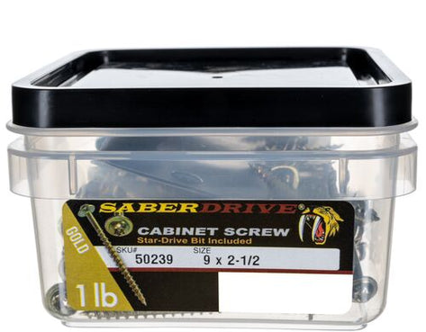Monster Fastener SaberDrive® Round Washer Head Star Drive Cabinet Screws