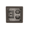 Hubbell 2-Gang Weatherproof Cover, Plastic, Toggle/GFCI, Gray