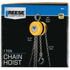REESE Towpower Chain Hoist, 1 Ton Capacity, 10 Foot Lift Chain, 8.5 Foot Pull Chain