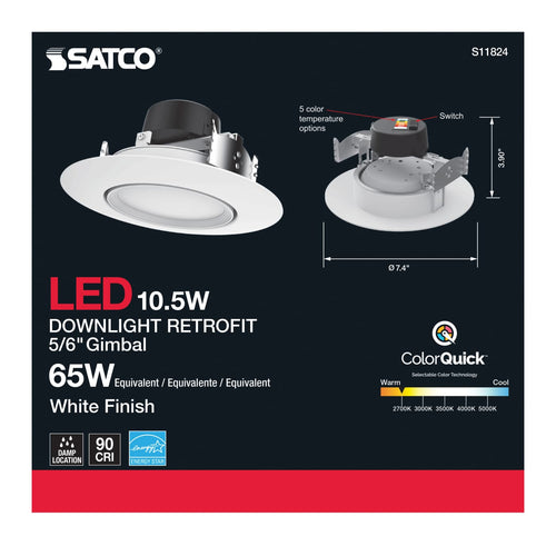 Satco Products S11824 10.5WLED/DIR/5-6/90'/CCT-SEL