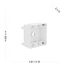 Hubbell 2-Gang Weatherproof Box, Seven 1/2 or 3/4 in. Threaded Outlets, White