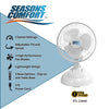 Seasons Comfort 6 Inch Combo Desk & Table Fan, Clip Fan, Adjustable Tilt - FTC6