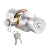 Grip Tight Tools Entry Knob - Tulip Style - Stainless Steel Finish US32D - 2 KW1 Keys - 6 in 1 Drive - In Latch - Mobile Home