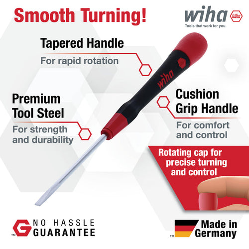 Wiha 5 Piece PicoFinish Precision Slotted and Phillips Screwdriver Set