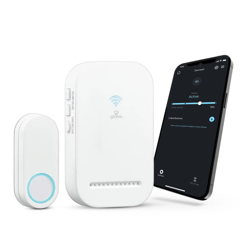 Heath Zenith Wi-Fi Smart Wireless Doorbell Chime Kit with Lighted Plug-In Chime and Battery Operated Lighted Doorbell