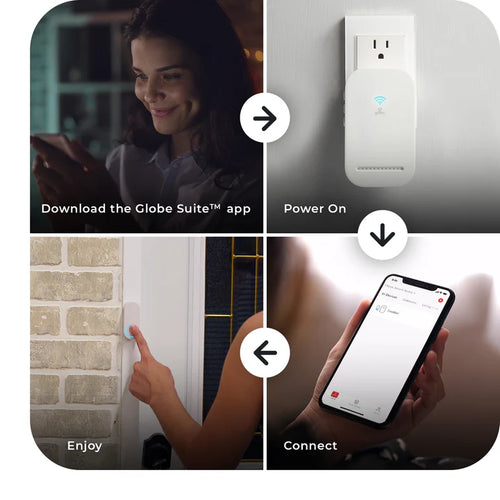 Heath Zenith Wi-Fi Smart Wireless Doorbell Chime Kit with Lighted Plug-In Chime and Battery Operated Lighted Doorbell
