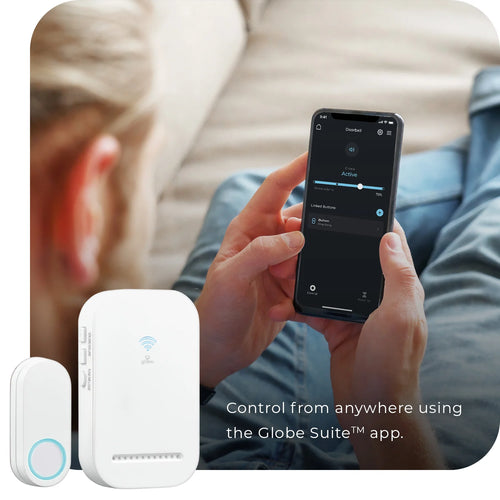 Heath Zenith Wi-Fi Smart Wireless Doorbell Chime Kit with Lighted Plug-In Chime and Battery Operated Lighted Doorbell