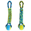 Pet Park Blvd Paracord Rope Twisted Tugs with Tennis Ball