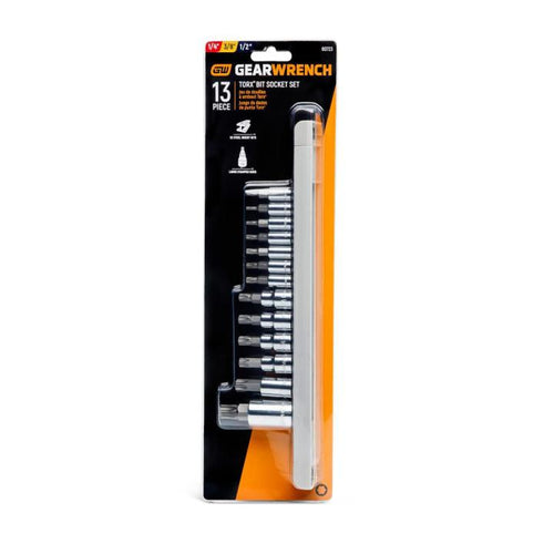 GearWrench 13 Piece 1/4, 3/8 & 1/2 Drive Torx® Bit Socket Set