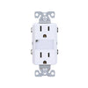 Eaton Cooper Wiring LED Nightlight with Duplex Receptacle TR7734W-KB-L