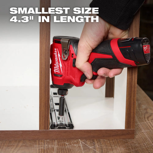 Milwaukee M12™ Subcompact Brushless 1/4 Hex Impact Driver Kit