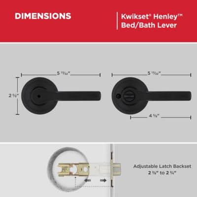Kwikset Henley Lever - Bed/Bath