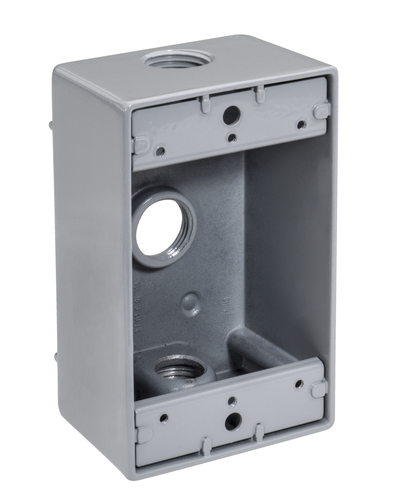 Southwire 3/4 3-Hole 1-Gang WeatherProof Box Gry WB1375